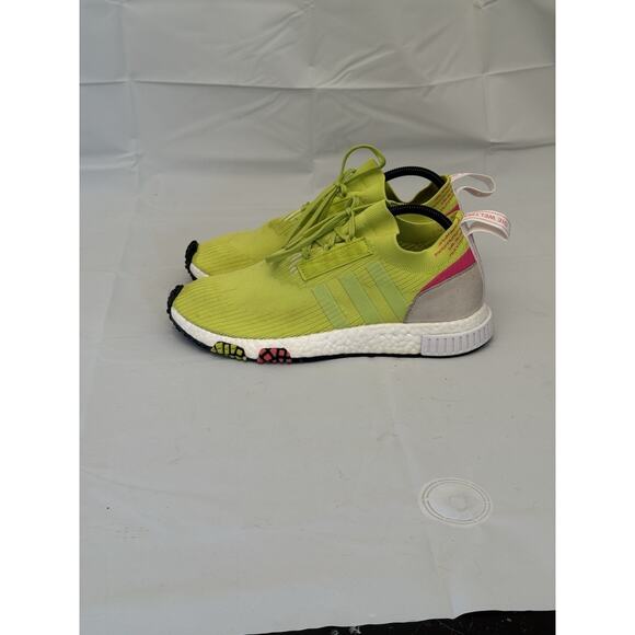Adidas Women's NMD Racer Solar Yellow Boost Primeknit Shoes AQ1137 Size 10 US - Picture 1 of 10